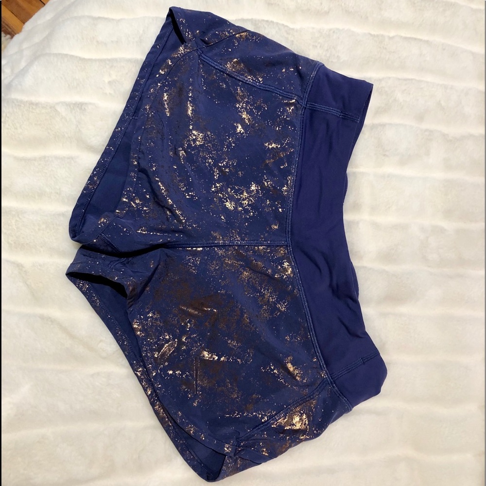 Ivivva Speedy short - purple, blue, gold - size 12